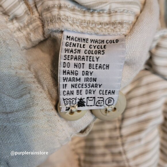 Tommy Bahama Linen Cargo Pants L Relaxed Straight Stone Beige Coastal - Picture 5 of 10